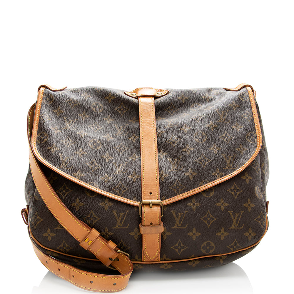 Louis Vuitton Vintage Monogram Canvas Saumur 35 Messenger Bag -  (SHF-20346)