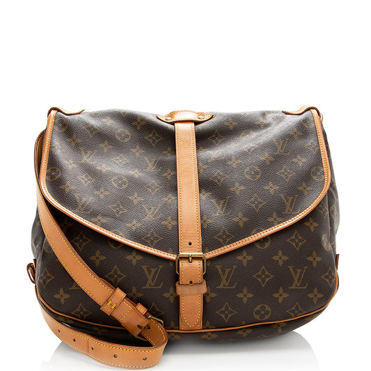 Louis Vuitton Vintage Monogram Canvas Saumur 35 Messenger Bag -  (SHF-20346)