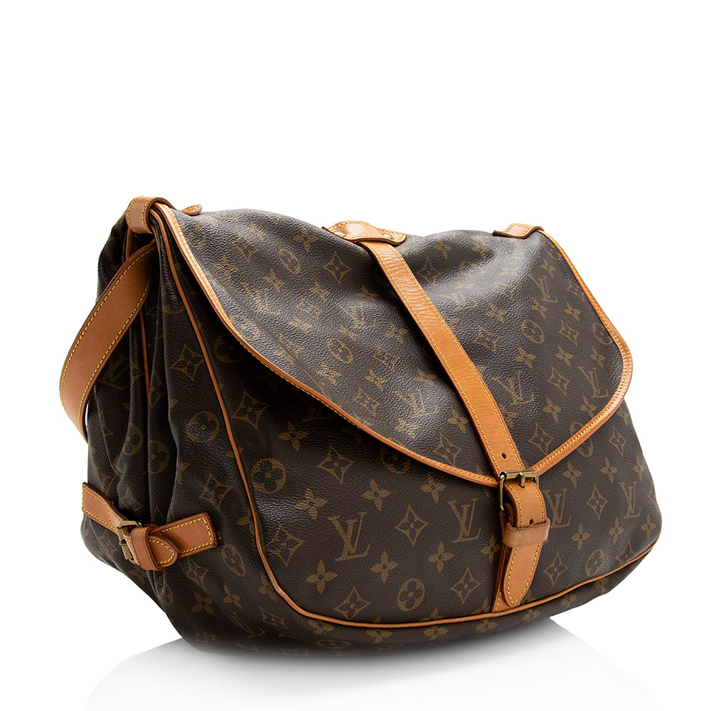 Louis Vuitton Vintage Monogram Canvas Saumur 35 Messenger Bag -  (SHF-20346)