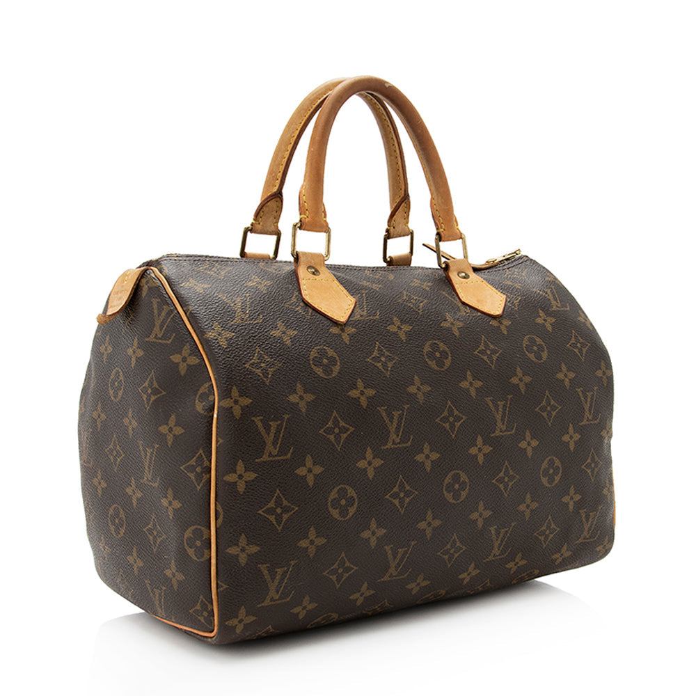 Louis Vuitton Monogram Canvas Speedy 30 Satchel (SHF-19307)