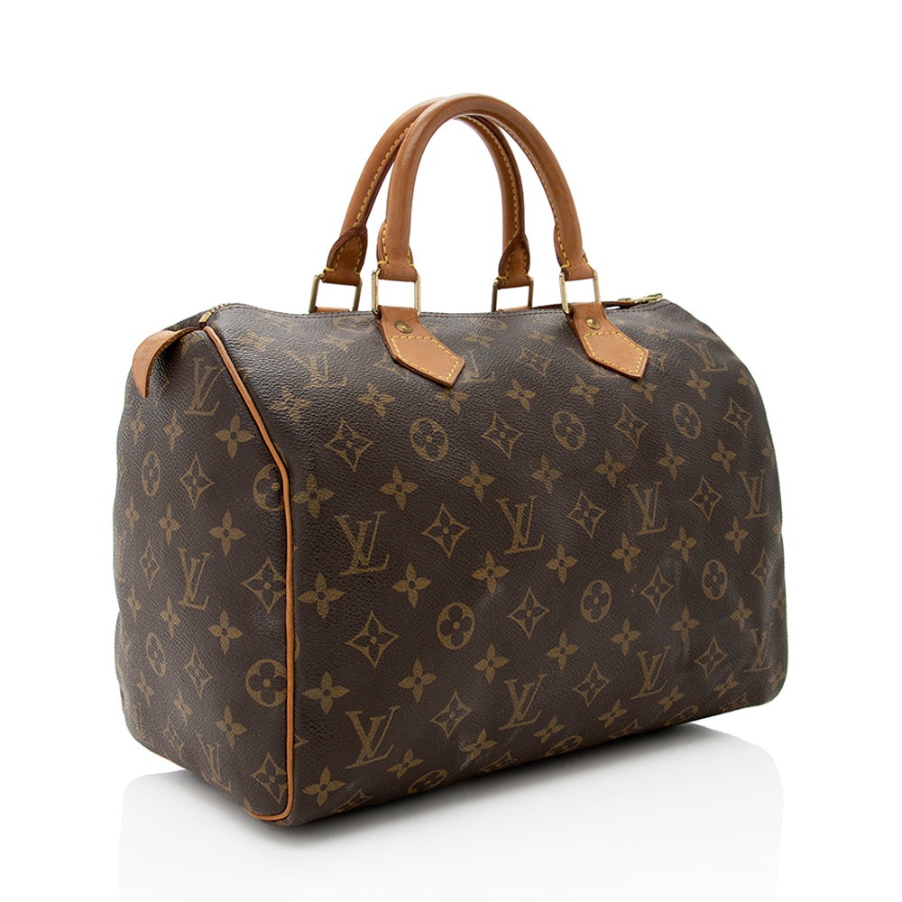 Louis Vuitton Vintage Monogram Canvas Speedy 30 Satchel (SHF-18250)