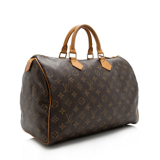 Louis Vuitton Monogram Canvas Speedy 35 Satchel -  (SHF-16687)