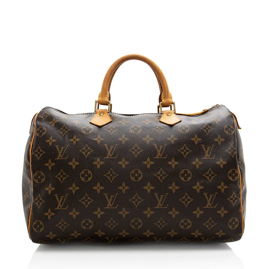 Louis Vuitton Monogram Canvas Speedy 35 Satchel (SHF-18560)
