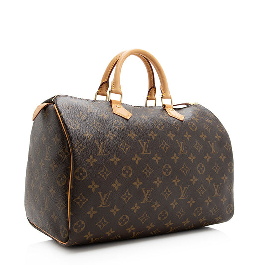 Louis Vuitton Monogram Canvas Speedy 35 Satchel (SHF-20543)