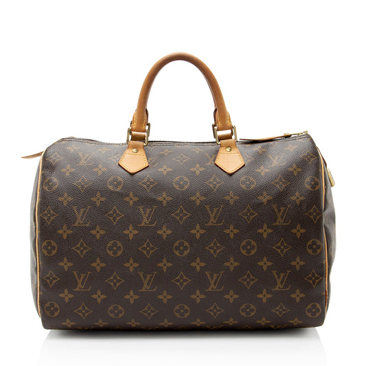 Louis Vuitton Monogram Canvas Speedy 35 Satchel