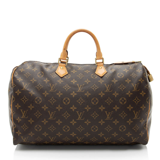 Louis Vuitton Monogram Canvas Speedy 40 Satchel