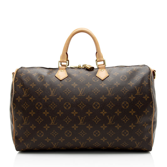 Louis Vuitton Monogram Canvas Speedy Bandouliere 40 Satchel (SHF-sorosO)