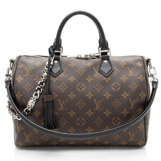 Louis Vuitton Monogram Canvas Speedy Dark 30 Satchel