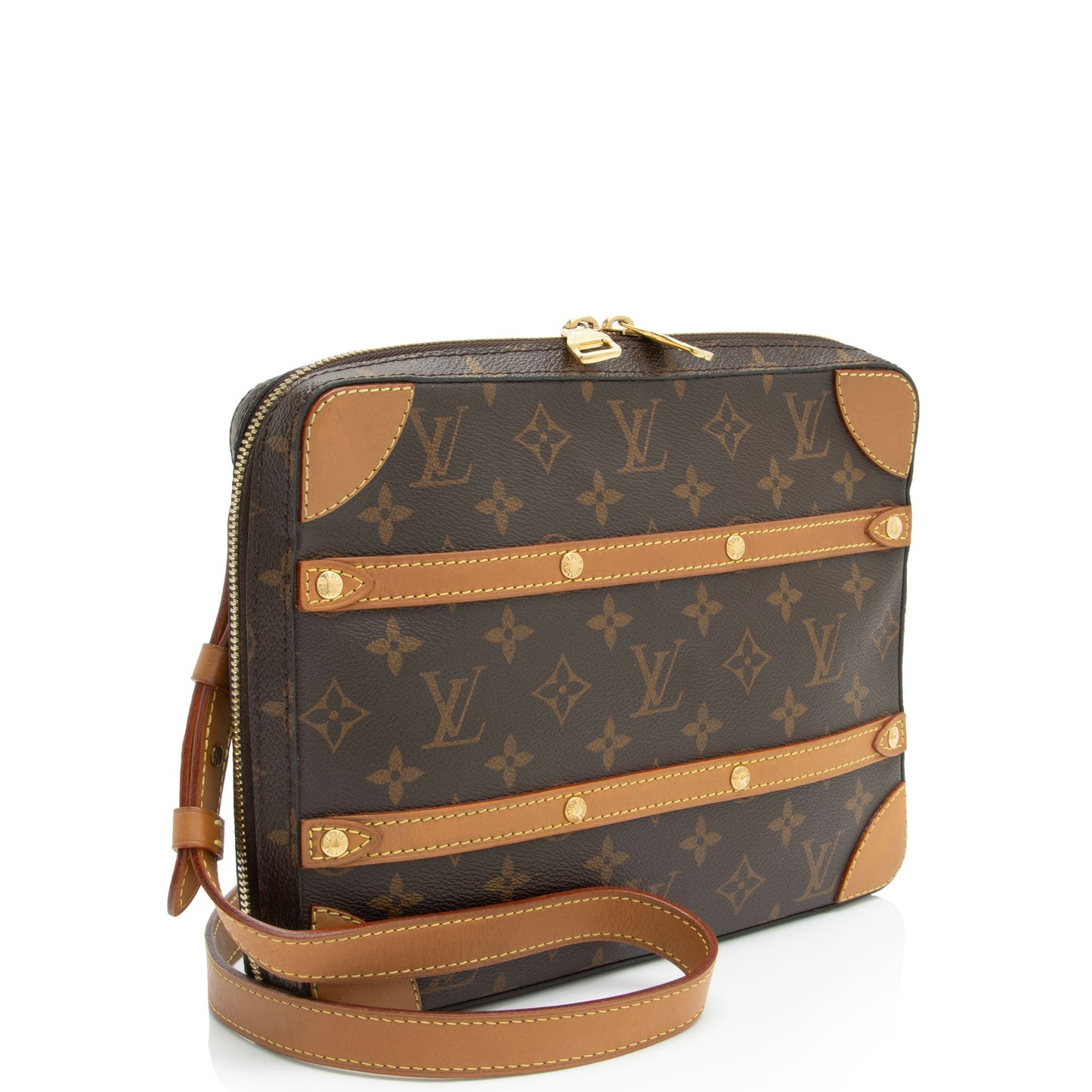 Louis Vuitton Monogram Canvas Studded Soft Trunk Crossbody