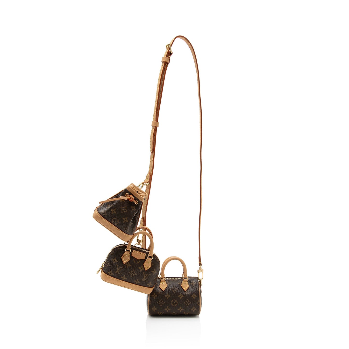 Louis Vuitton Monogram Canvas Trio Mini Icones Set (SHF-Cpl4K1)