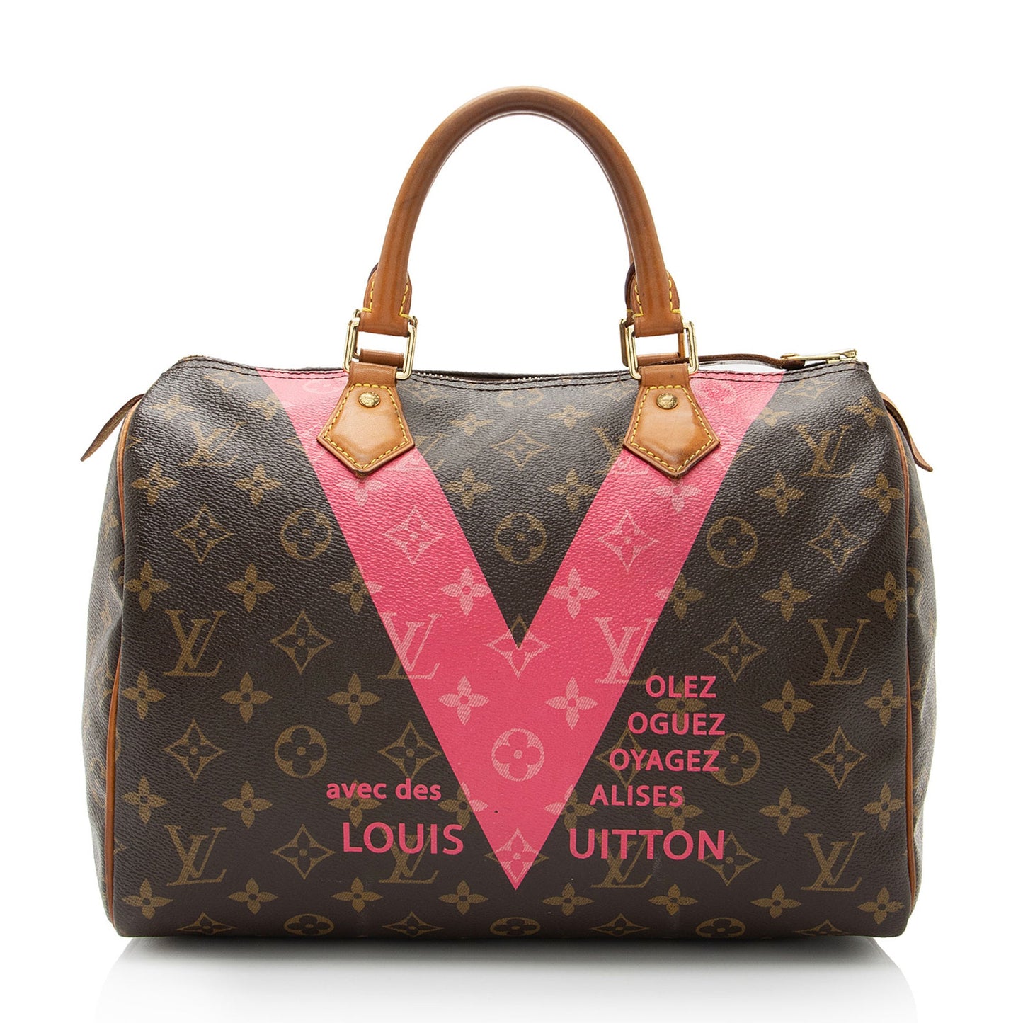 Louis Vuitton Monogram Canvas V Speedy 30 Satchel -  (SHF-ETgDwY)