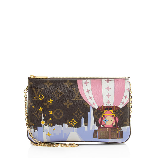 Louis Vuitton Monogram Canvas Vivienne Double Zip Pochette