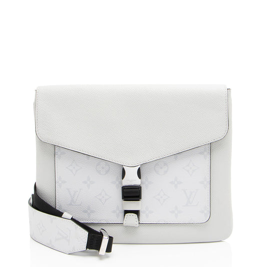 Louis Vuitton Monogram Chalk Taiga Leather Outdoor Flap Messenger