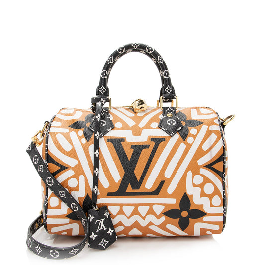 Louis Vuitton Monogram Crafty Speedy Bandouliere 25 Satchel -  (SHF-22627)
