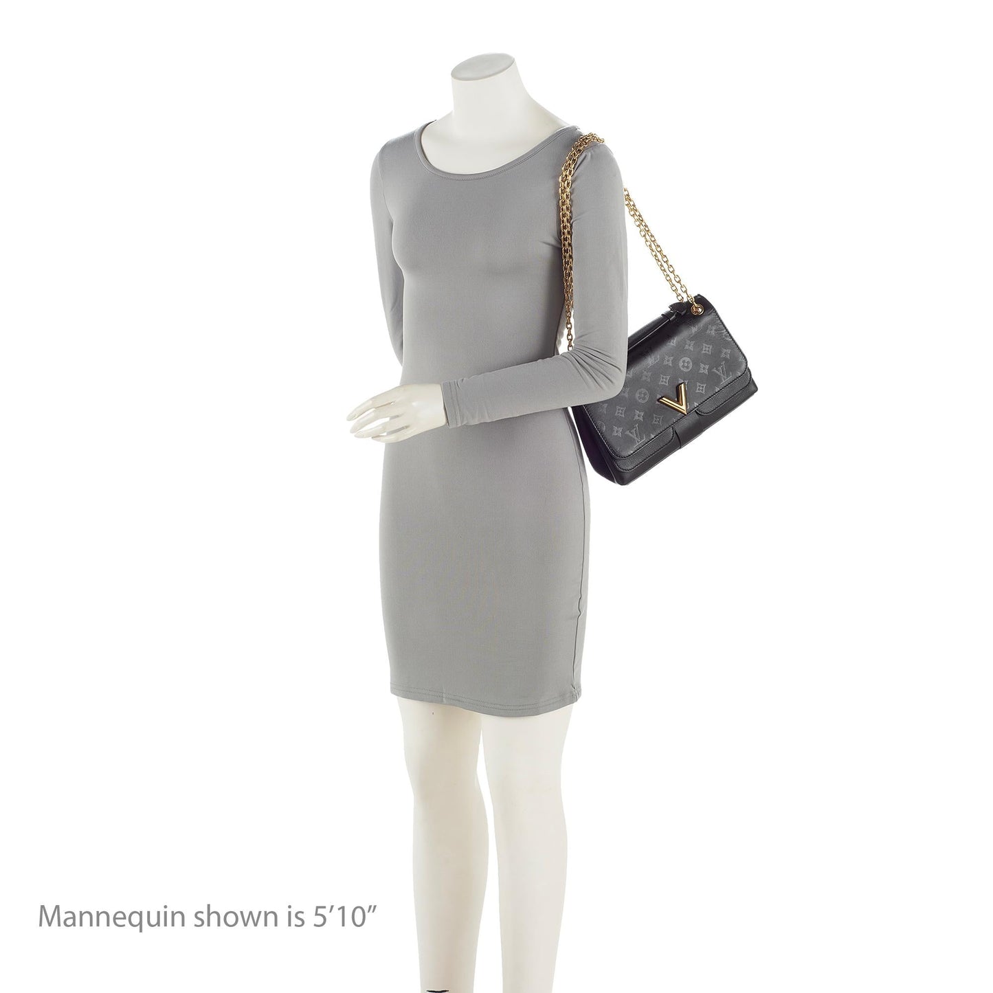 Louis Vuitton Monogram Cuir Very Chain Bag (SHF-22976)