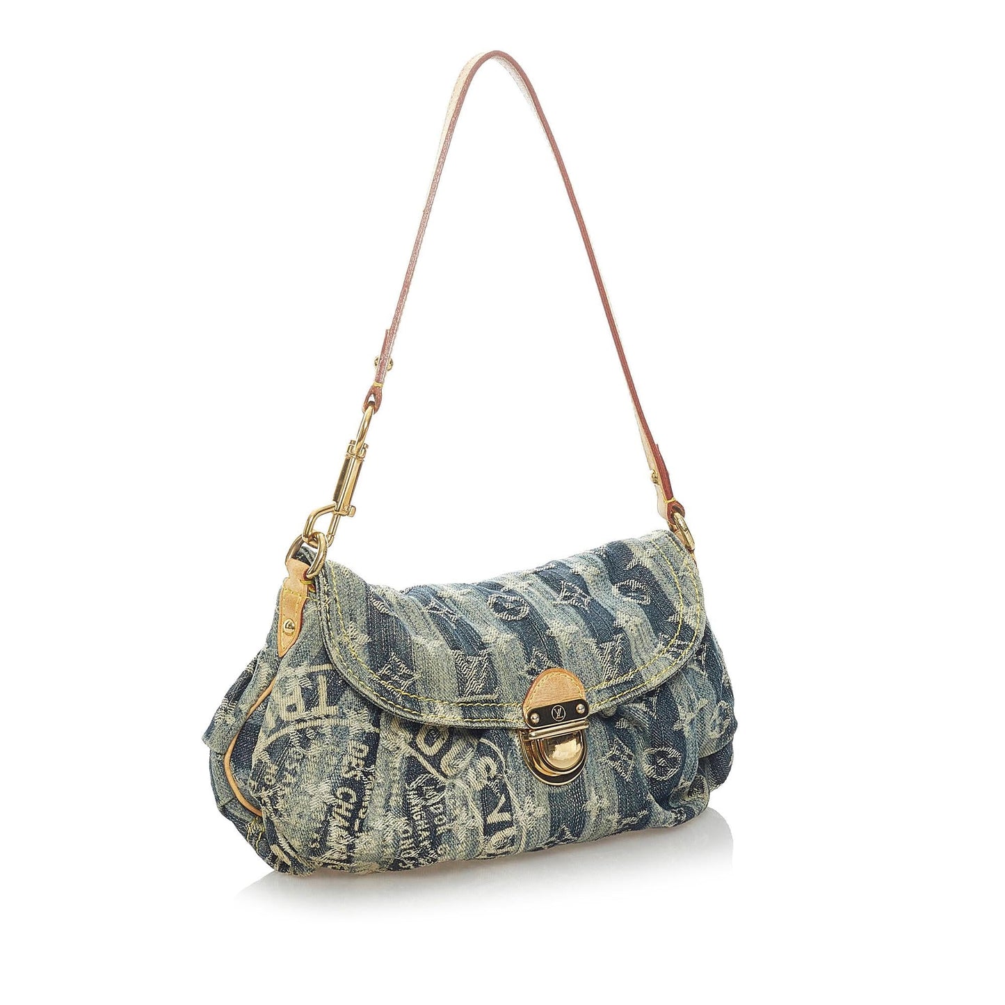 Louis Vuitton Monogram Denim Mini Pleaty Raye (SHG-33432)