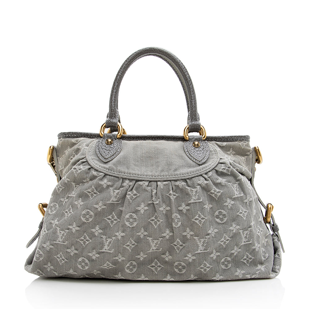 Louis Vuitton Monogram Denim Neo Cabby MM Satchel (SHF-18797)