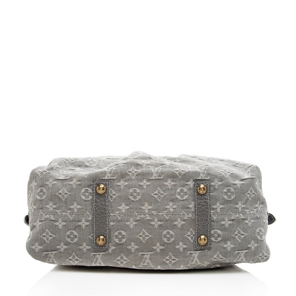 Louis Vuitton Monogram Denim Neo Cabby MM Satchel (SHF-18797)