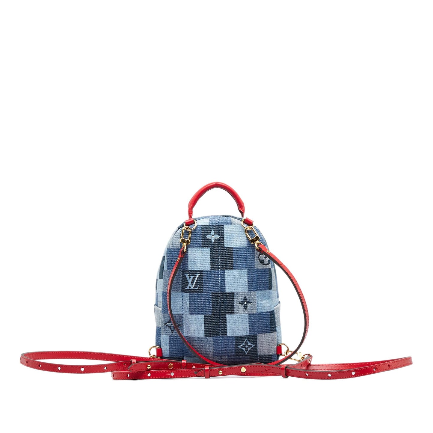 Louis Vuitton Monogram Denim Patchwork  Palm Springs Mini (SHG-EoD27m)