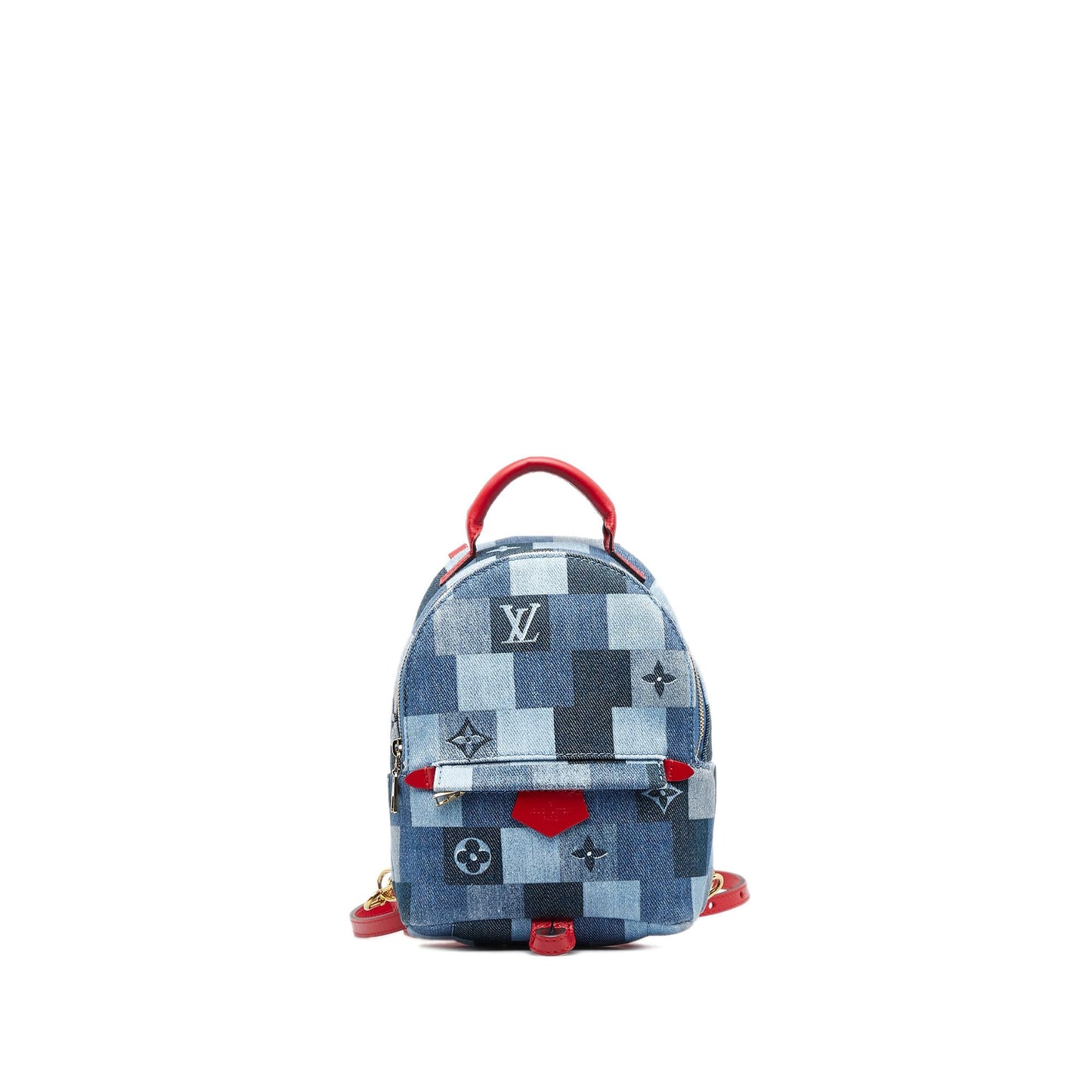 Louis Vuitton Monogram Denim Patchwork  Palm Springs Mini (SHG-EoD27m)