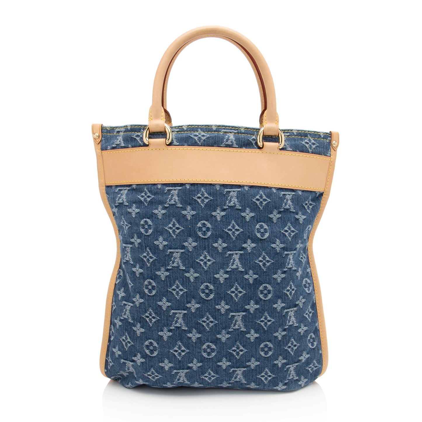 Louis Vuitton Monogram Denim Sac Plat Tote (SHF-6HsEei)
