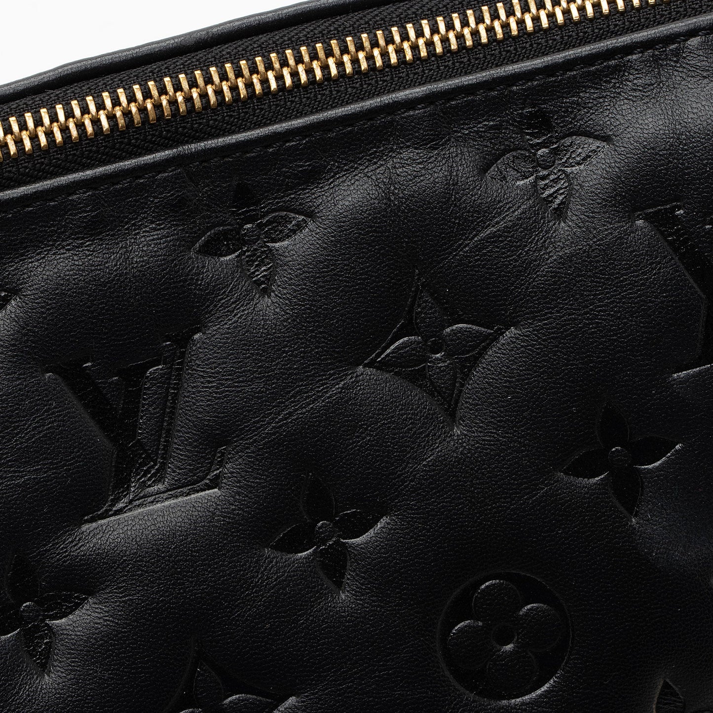 Louis Vuitton Monogram Embossed Lambskin Coussin MM Shoulder Bag