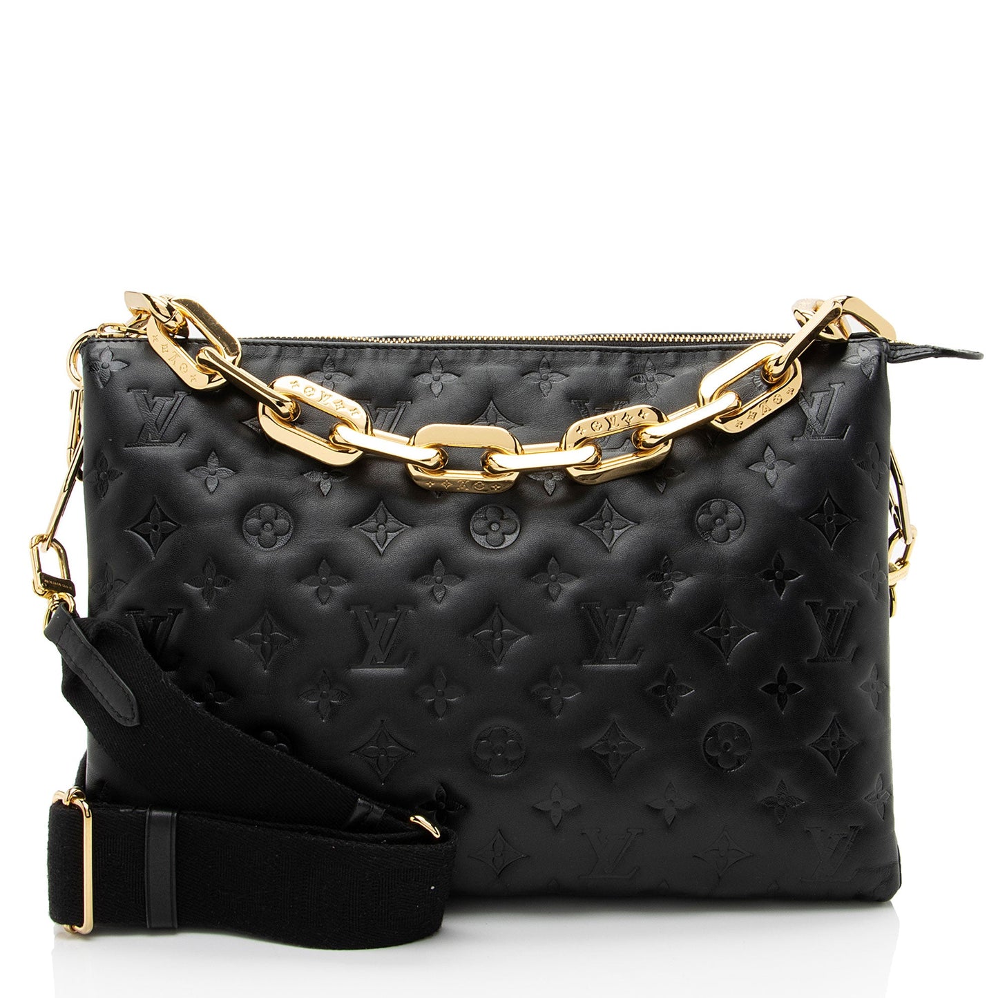 Louis Vuitton Monogram Embossed Lambskin Coussin MM Shoulder Bag
