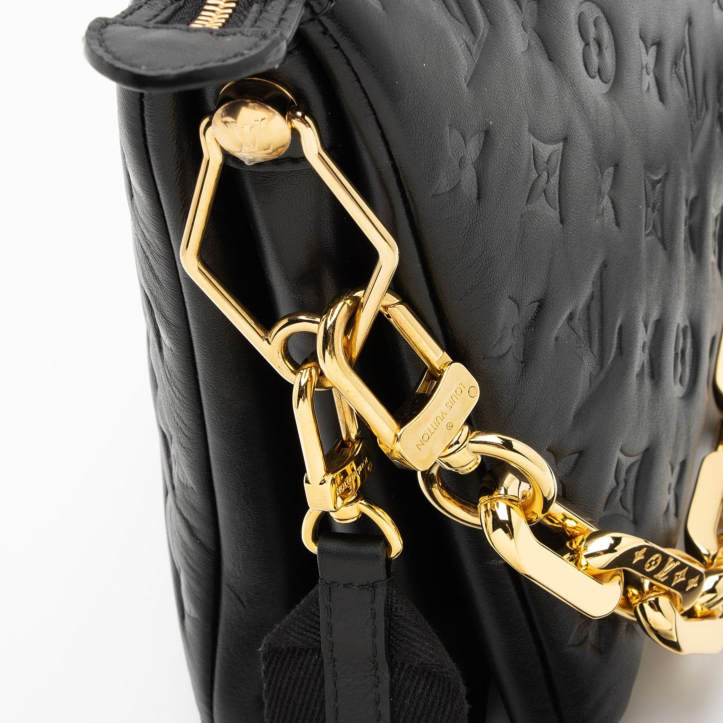 Louis Vuitton Monogram Embossed Lambskin Coussin MM Shoulder Bag
