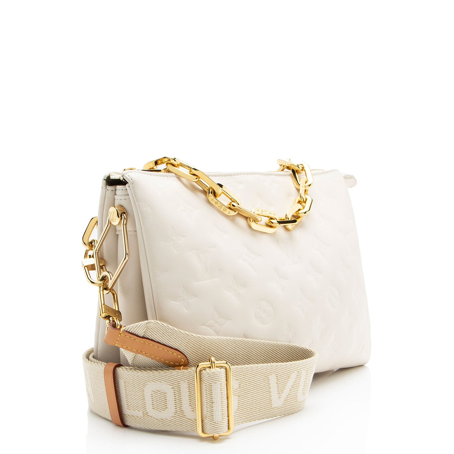 Louis Vuitton Monogram Embossed Lambskin Coussin PM Shoulder Bag