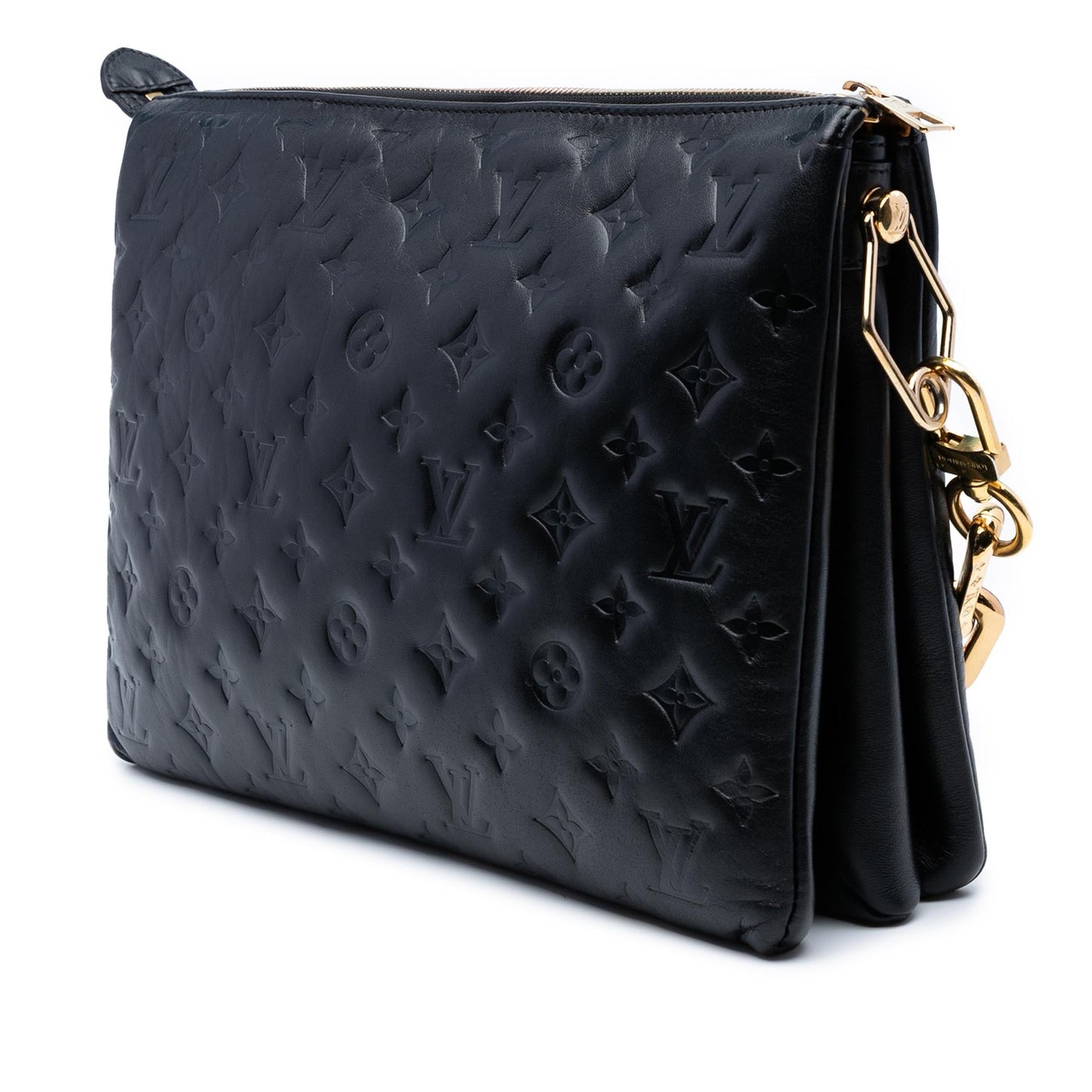 Louis Vuitton Monogram Embossed Puffy Lambskin Coussin MM