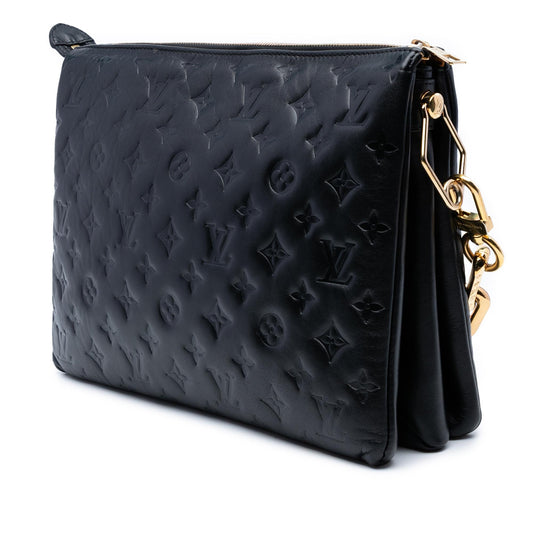 Louis Vuitton Monogram Embossed Puffy Lambskin Coussin MM