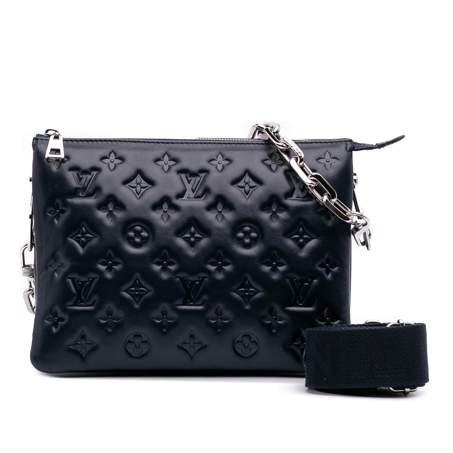 Louis Vuitton Monogram Embossed Puffy Lambskin Coussin PM