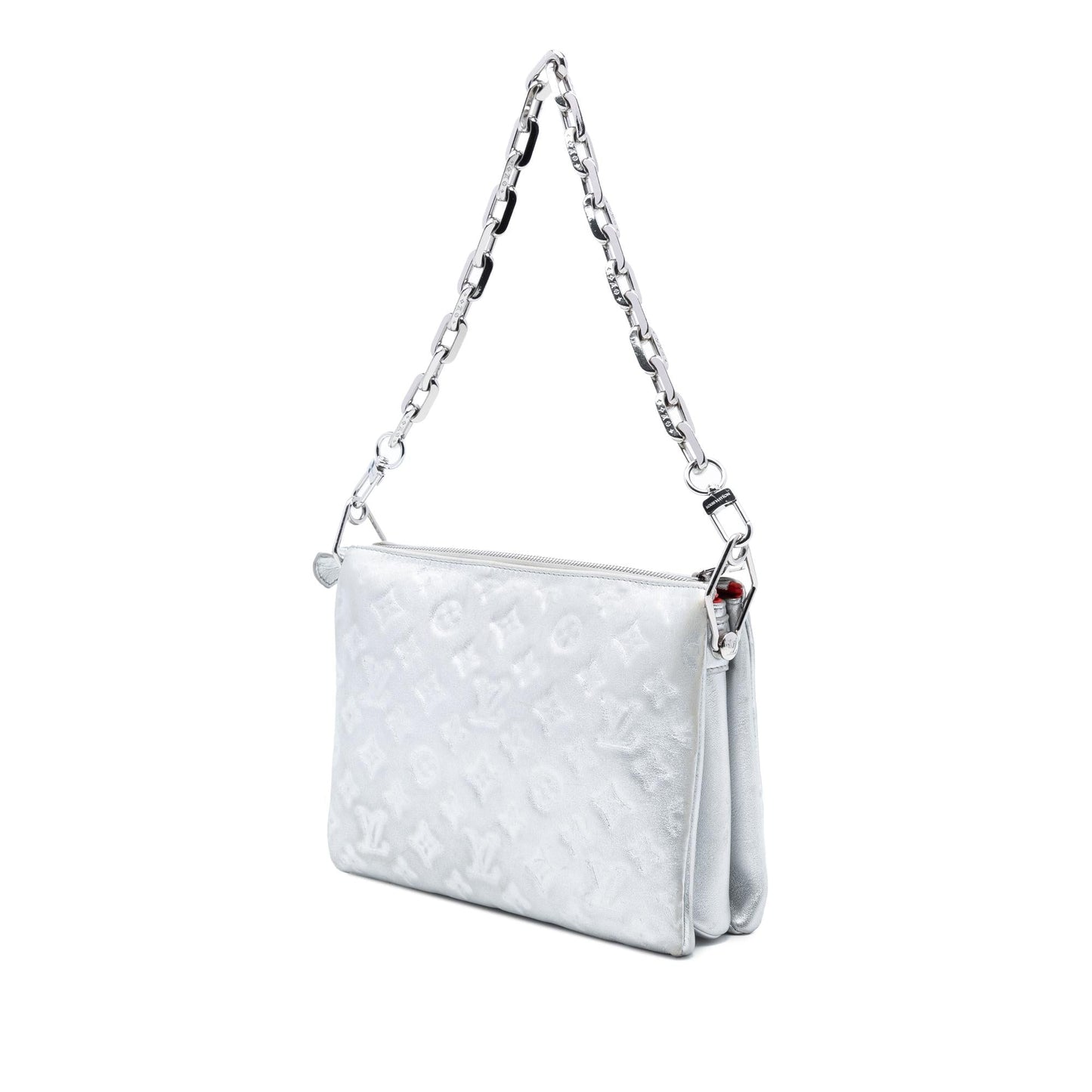 Louis Vuitton Monogram Embossed Puffy Lambskin Coussin PM