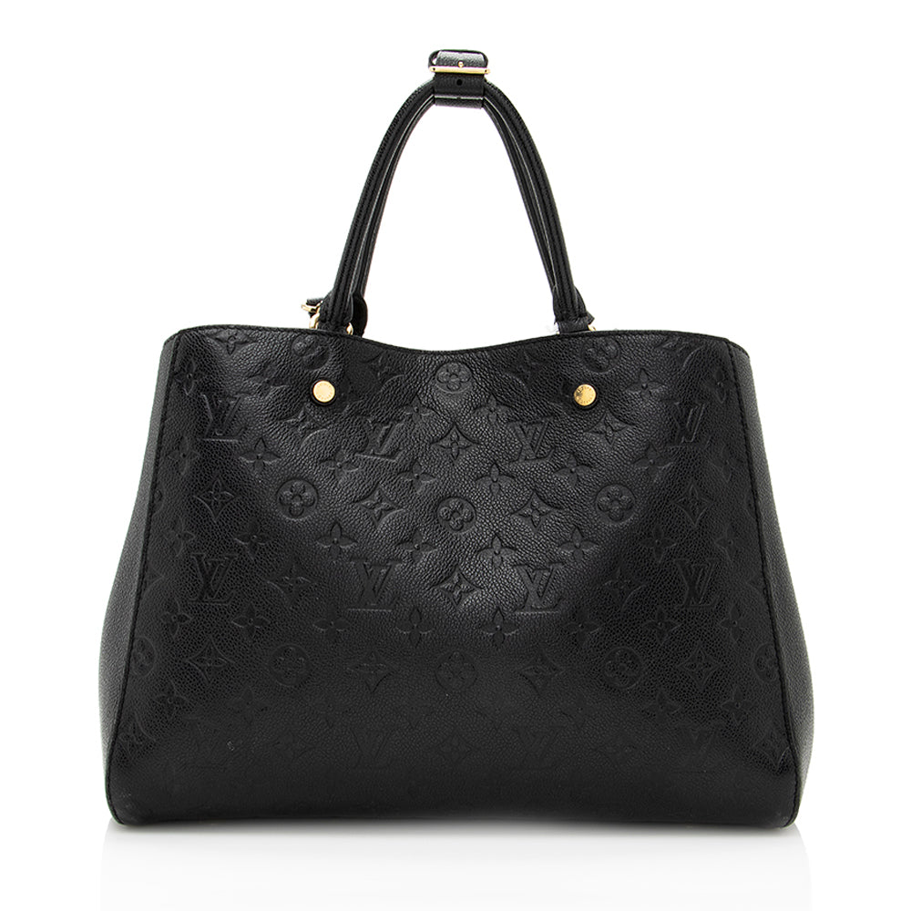 Louis Vuitton Monogram Empreinte Leather Montaigne GM Satchel (SHF-19784)