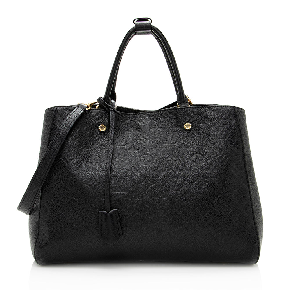 Louis Vuitton Monogram Empreinte Leather Montaigne GM Satchel (SHF-19784)