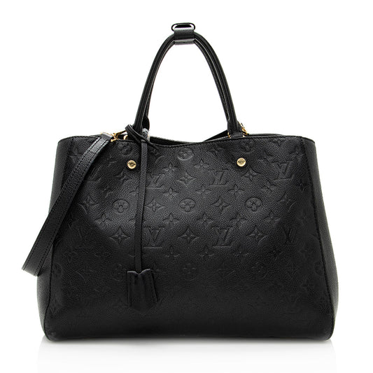 Louis Vuitton Monogram Empreinte Leather Montaigne GM Satchel (SHF-19784)