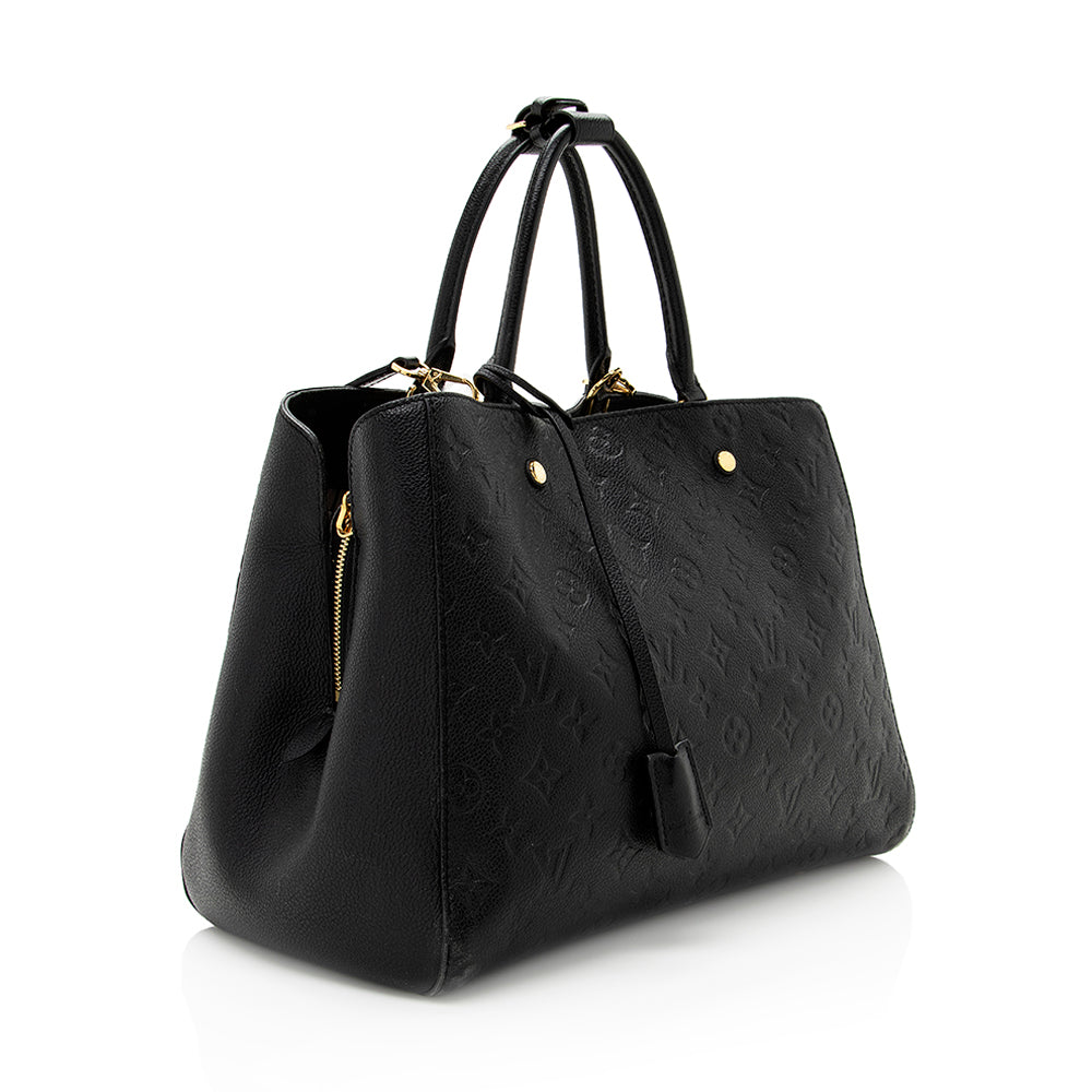 Louis Vuitton Monogram Empreinte Leather Montaigne GM Satchel (SHF-19784)