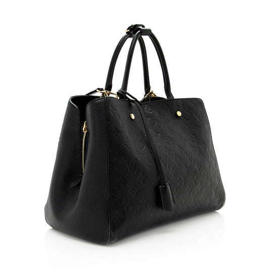 Louis Vuitton Monogram Empreinte Leather Montaigne GM Satchel (SHF-19784)