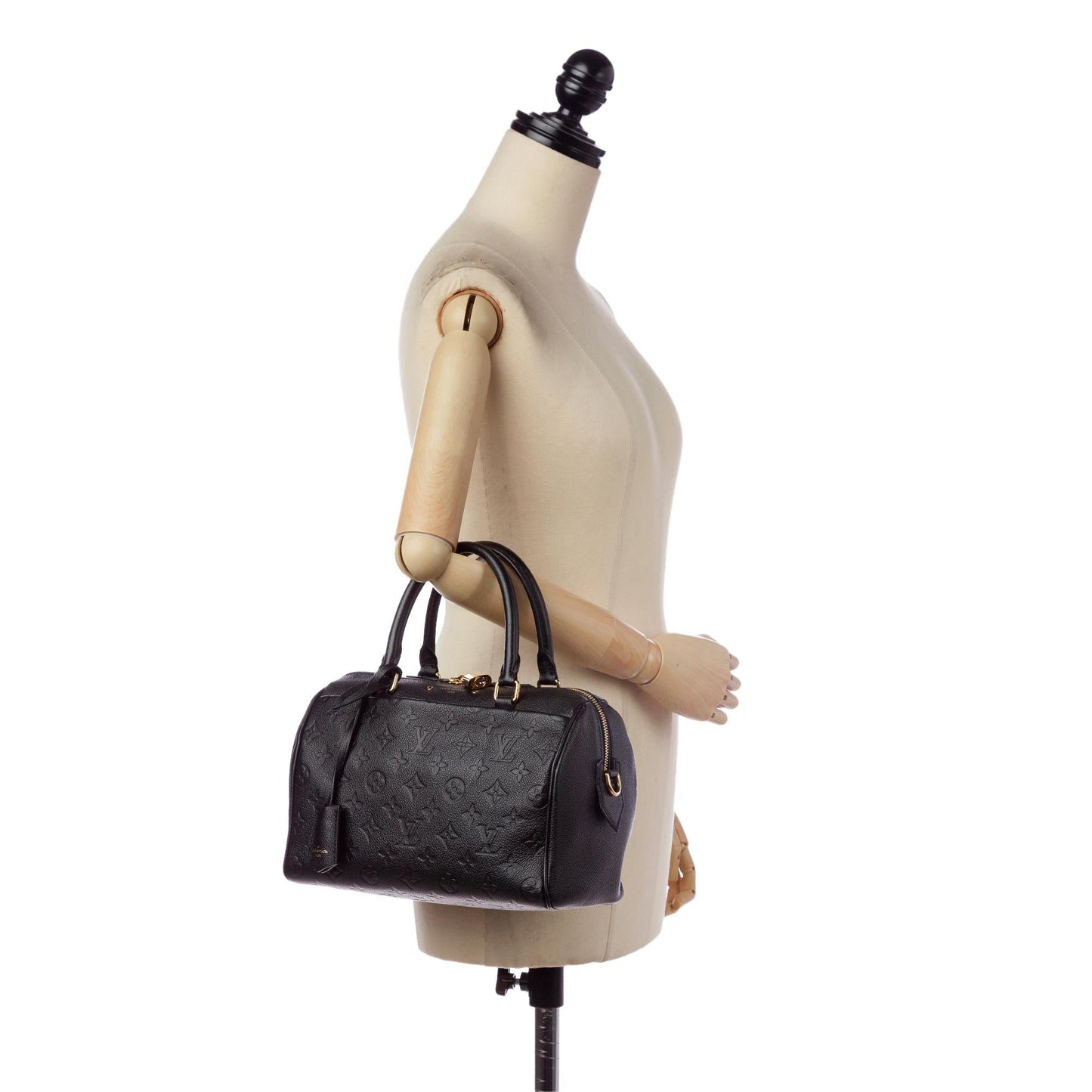 Louis Vuitton Monogram Empreinte Speedy Bandouliere 25 (SHG-33407)