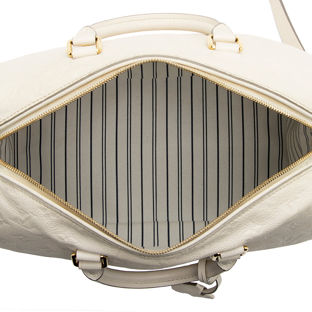 Louis Vuitton Monogram Empreinte Speedy Bandouliere 30 Satchel (SHF-19574)