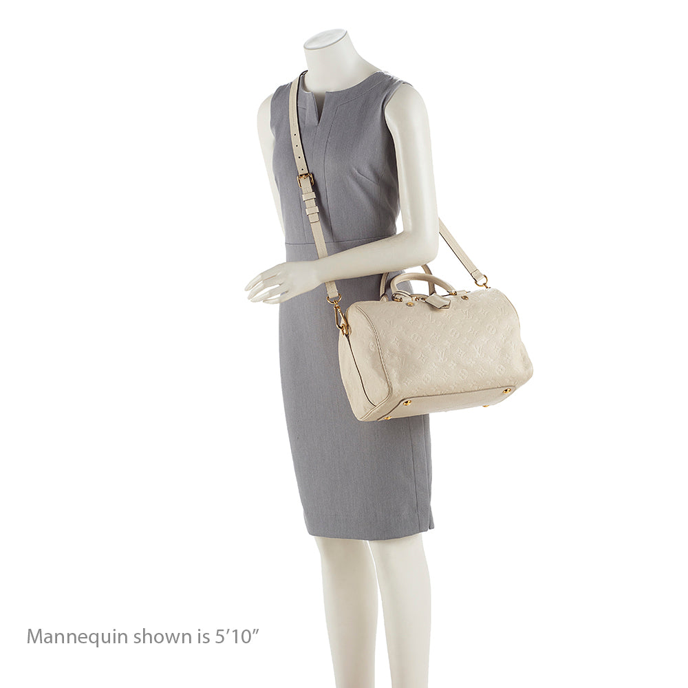 Louis Vuitton Monogram Empreinte Speedy Bandouliere 30 Satchel (SHF-19574)