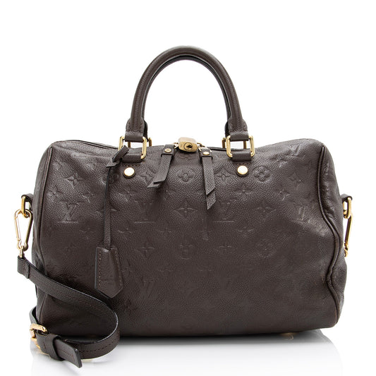 Louis Vuitton Monogram Empreinte Speedy Bandouliere 30 Satchel (SHF-23588)