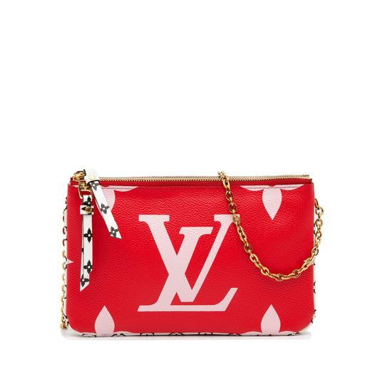 Louis Vuitton Monogram Giant Double Zip Pochette (SHG-19PTmJ)
