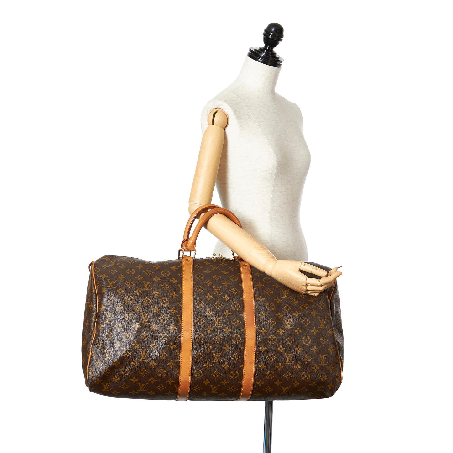 Louis Vuitton Monogram Keepall 55 (SHG-25417)