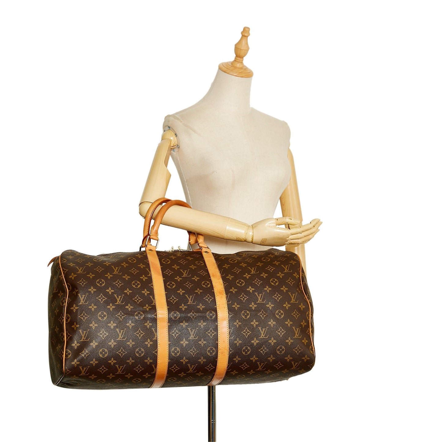 Louis Vuitton Monogram Keepall 55 (SHG-37159)
