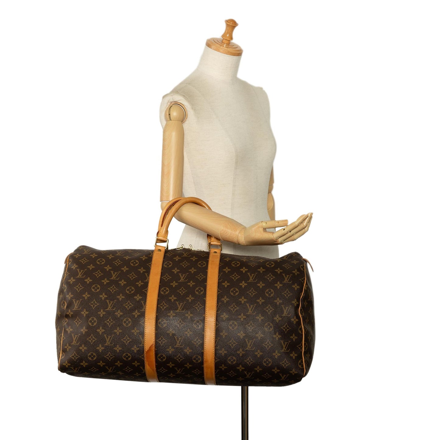 Louis Vuitton Monogram Keepall 55 (SHG-K4pbr4)
