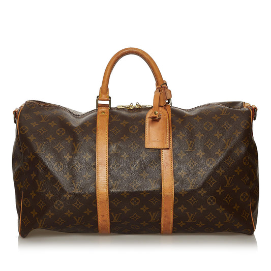 Louis Vuitton Monogram Keepall Bandouliere 50 (SHG-28424)