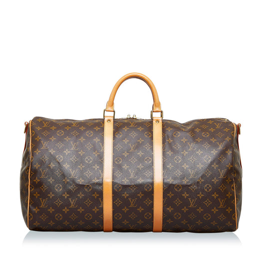 Louis Vuitton Monogram Keepall Bandouliere 55 (SHG-s8nfP1)