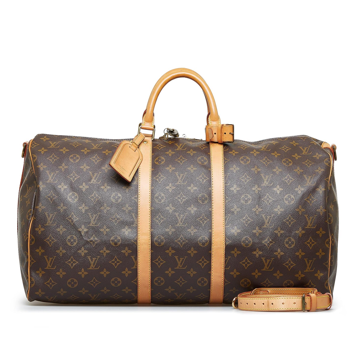 Louis Vuitton Monogram Keepall Bandouliere 55 (SHG-2Y842B)