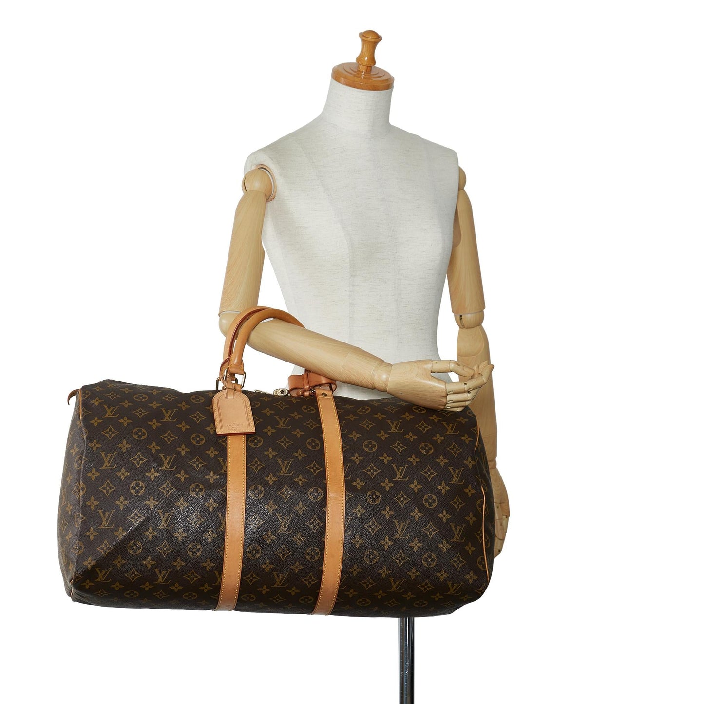 Louis Vuitton Monogram Keepall Bandouliere 55 (SHG-KBTq2a)